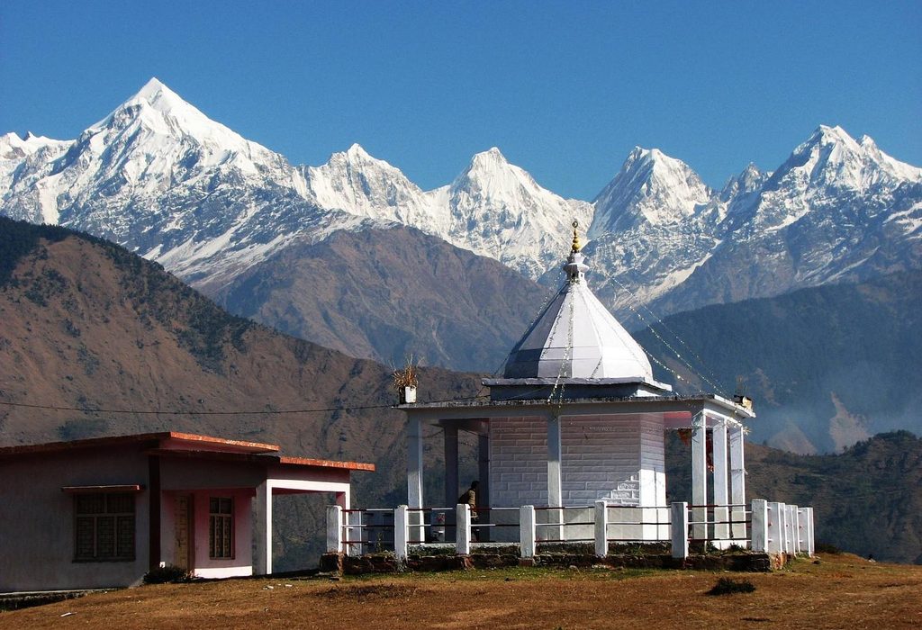Nanda Devi Temple in Almora surrounded by traditional Kumaoni architecture – best places to visit in Almora